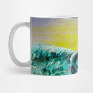 Sitting on a Rock painting Mug